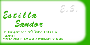 estilla sandor business card